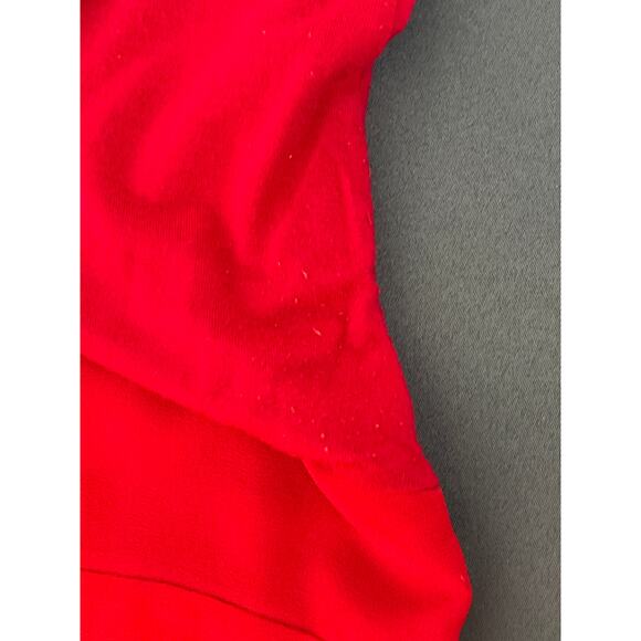 MICHAELMicharl Kors Red Layered long Sleeve V Neck Blouse Med Pre-Owned - Picture 8 of 10